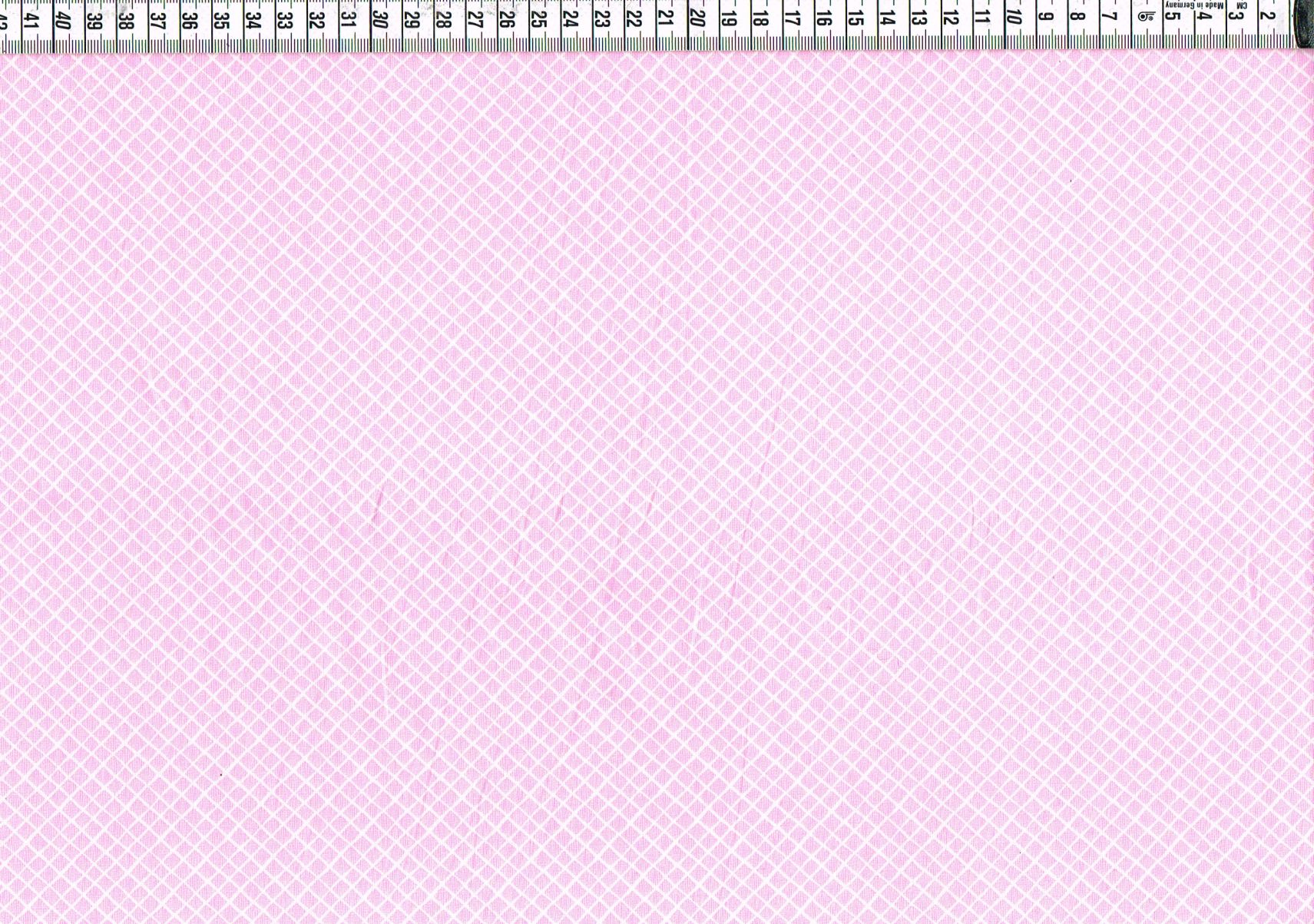Baumwollgewebe - kleine Rauten rosa/weiß