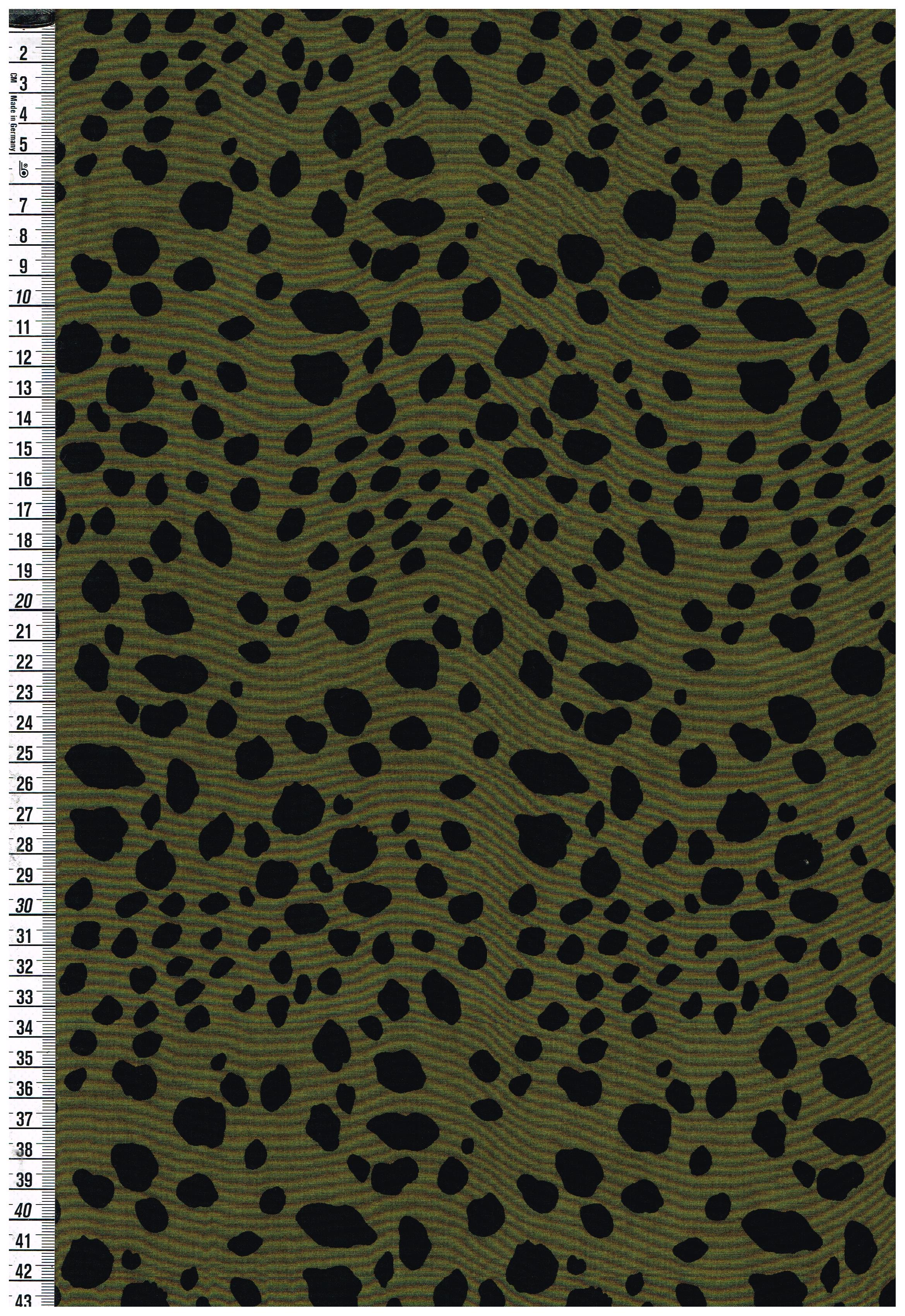 Viskosegewebe - Leopardenmuster - dunkelgrün