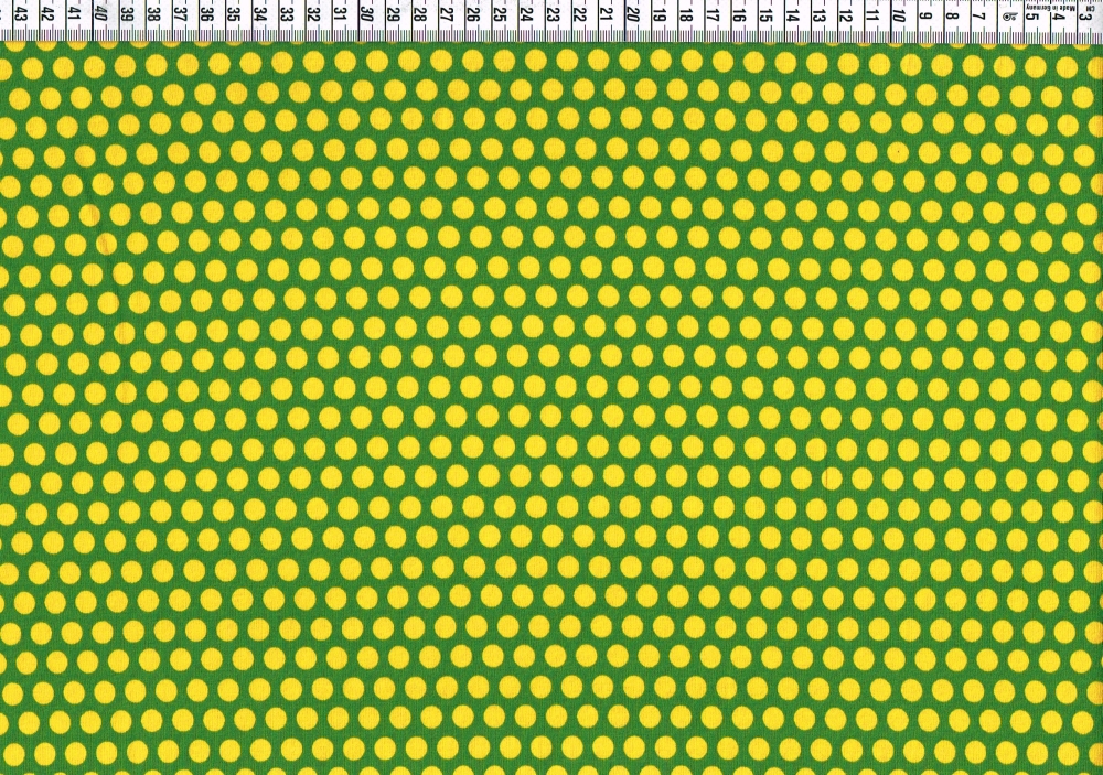 Baumwolljersey - Punkte grün gelb