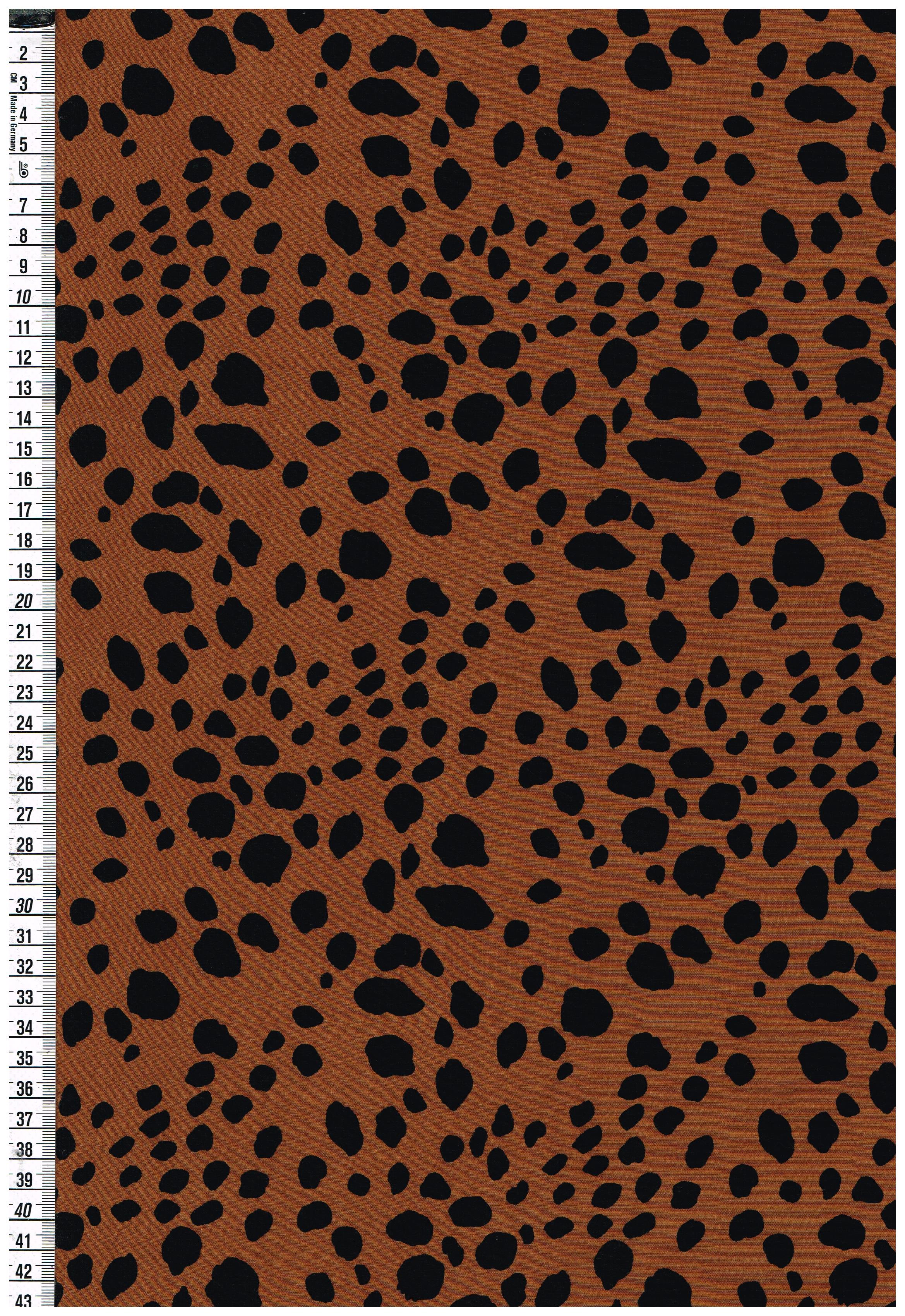 Viskosegewebe - Leopardenmuster - braun