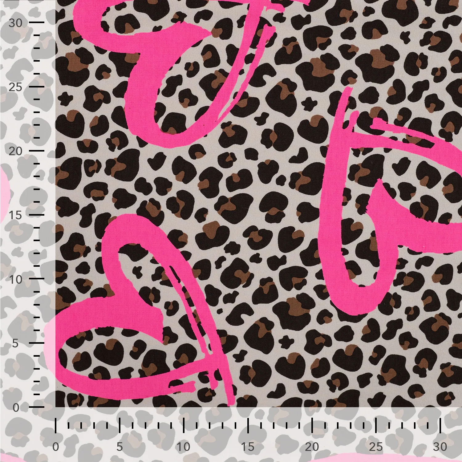 French Terry - Leopard Neon Heart