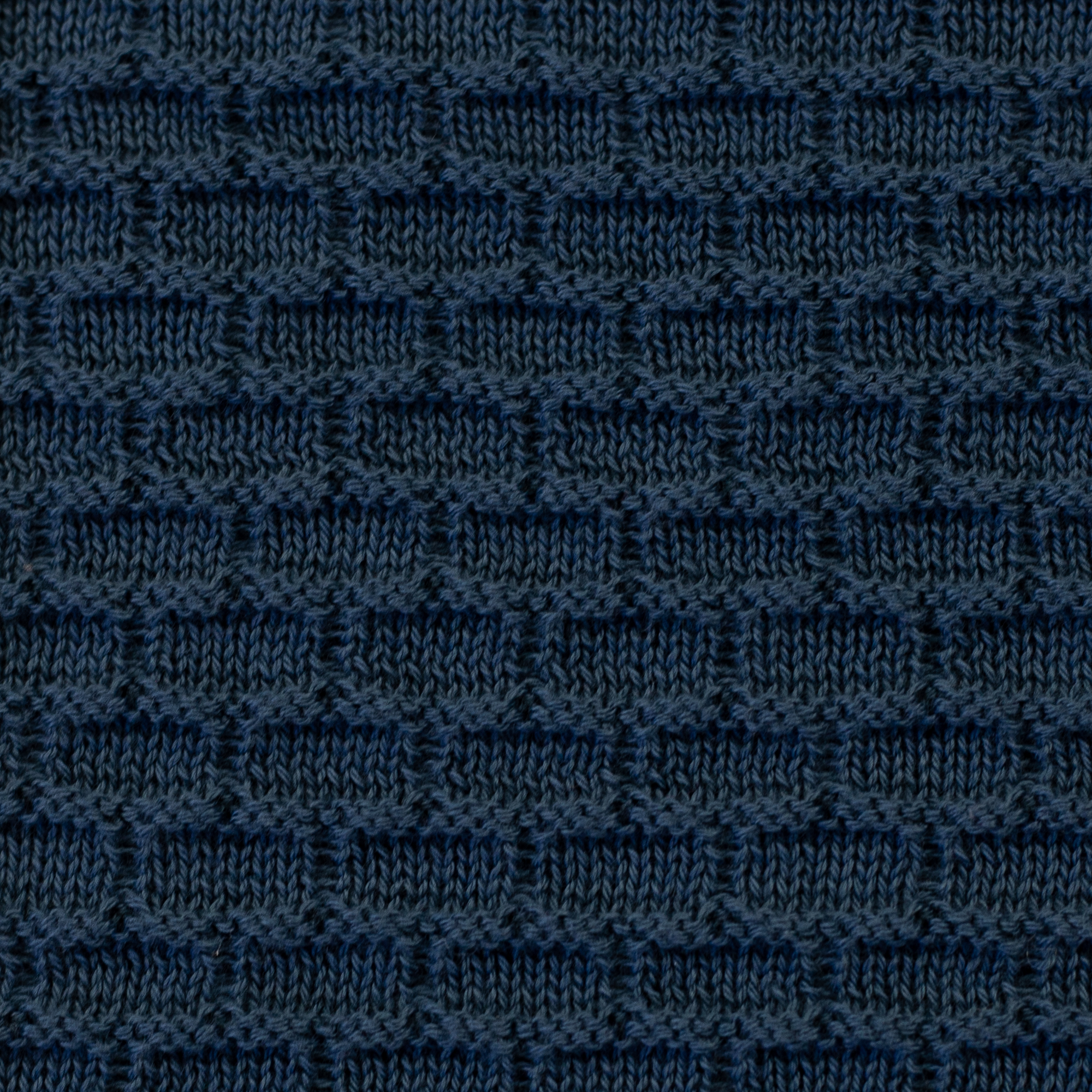 Strickstoff - Charlotte mit Wabenmuster jeansblau