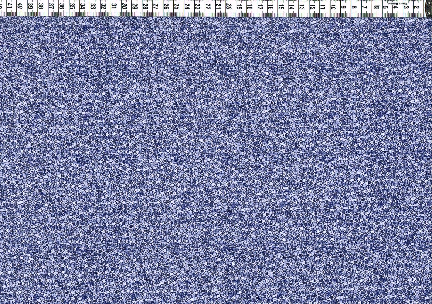 Baumwolljersey - kleine Kringel weiß-blau