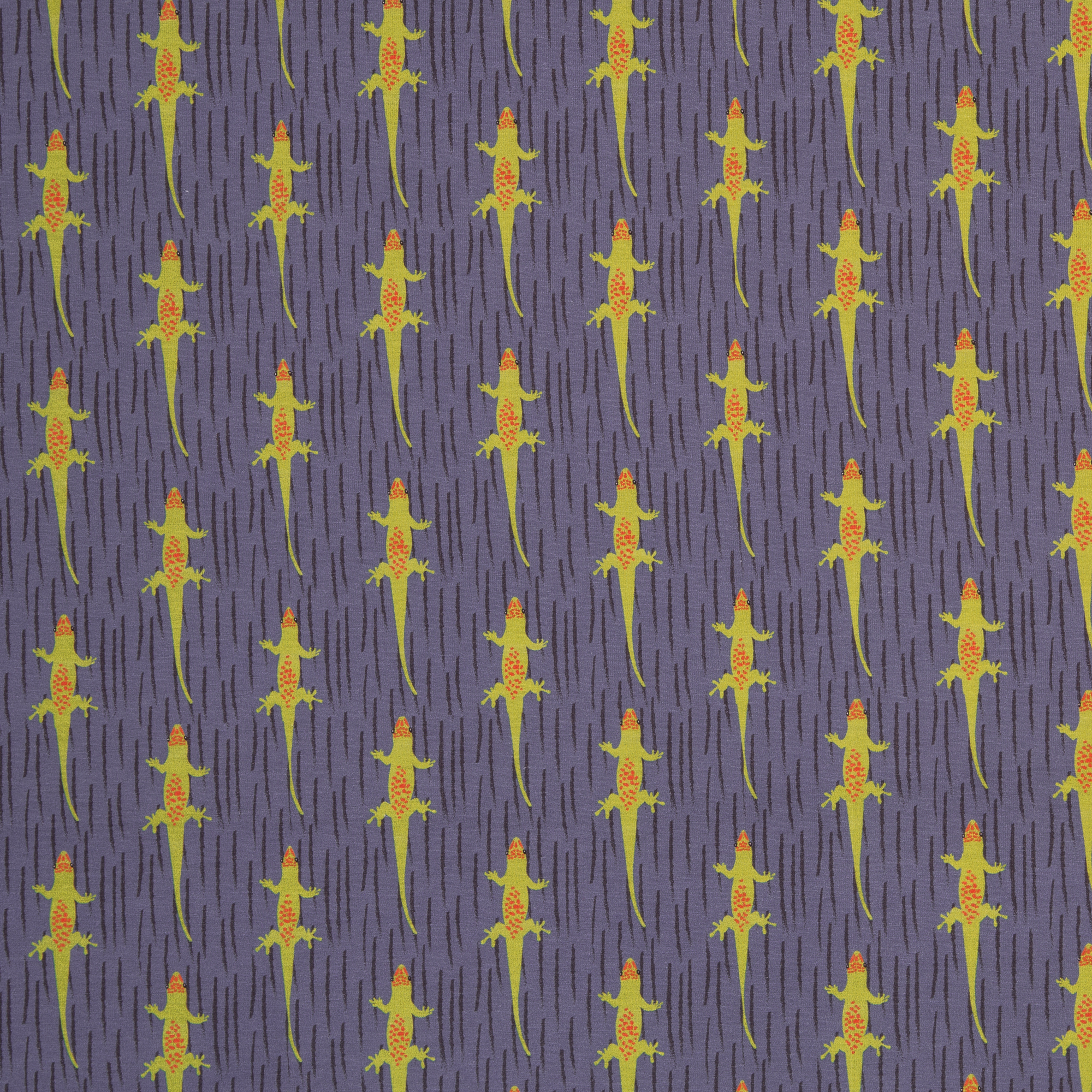 Baumwolljersey - "Gecko" by Jolijou, blau