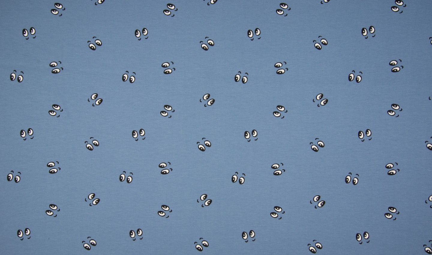 Baumwolljersey - Augen blau