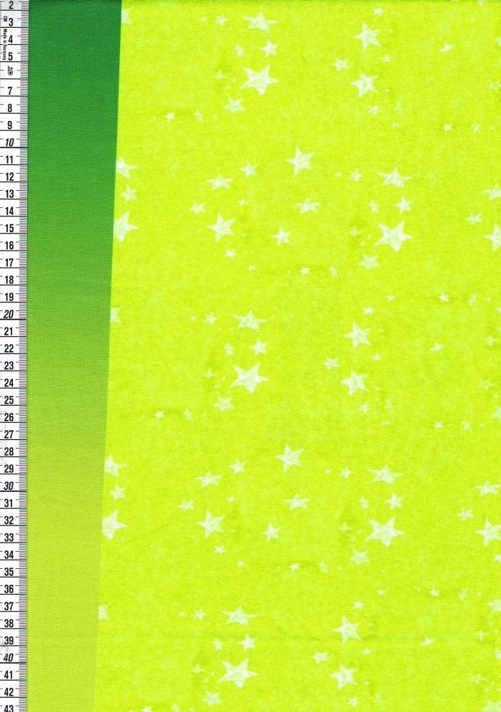 Baumwolljersey Paneel - Wickie und weiße Sterne, grün