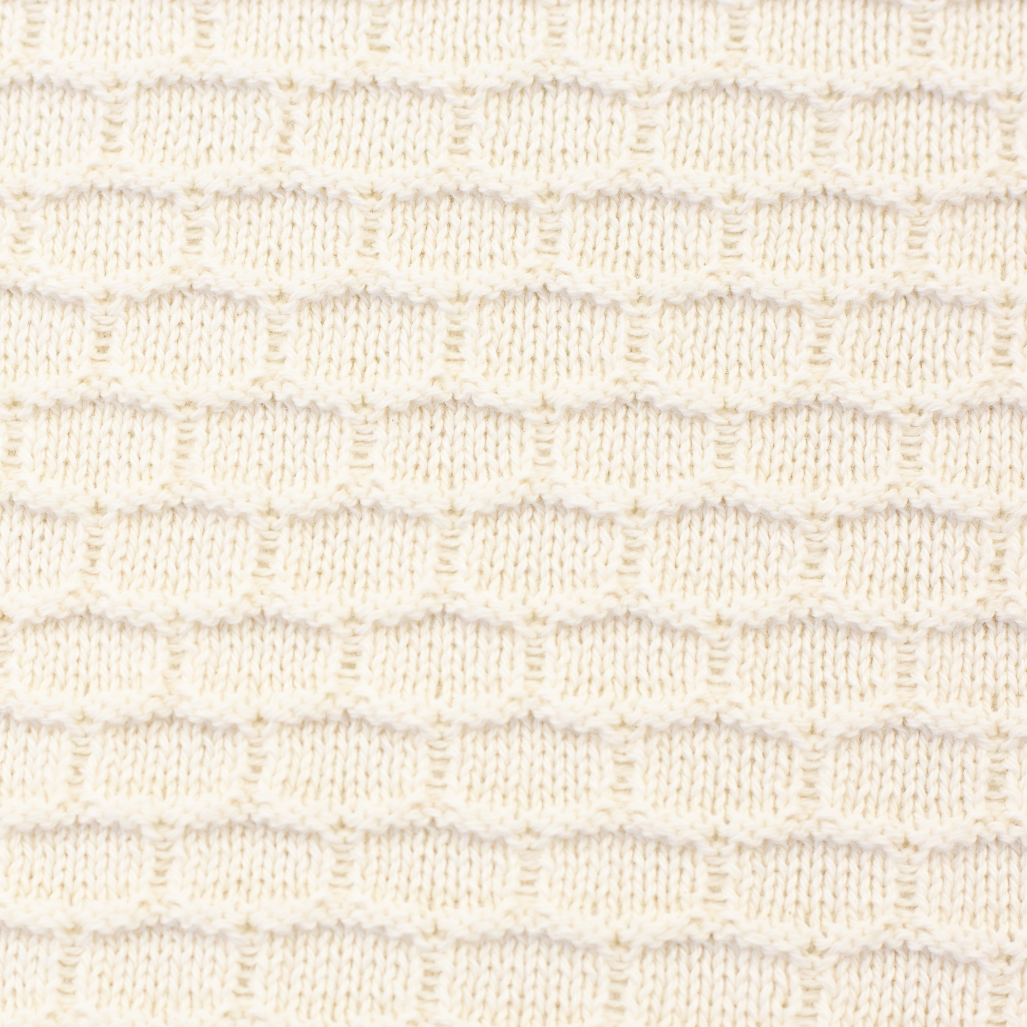 Strickstoff - Charlotte mit Wabenmuster naturweiß