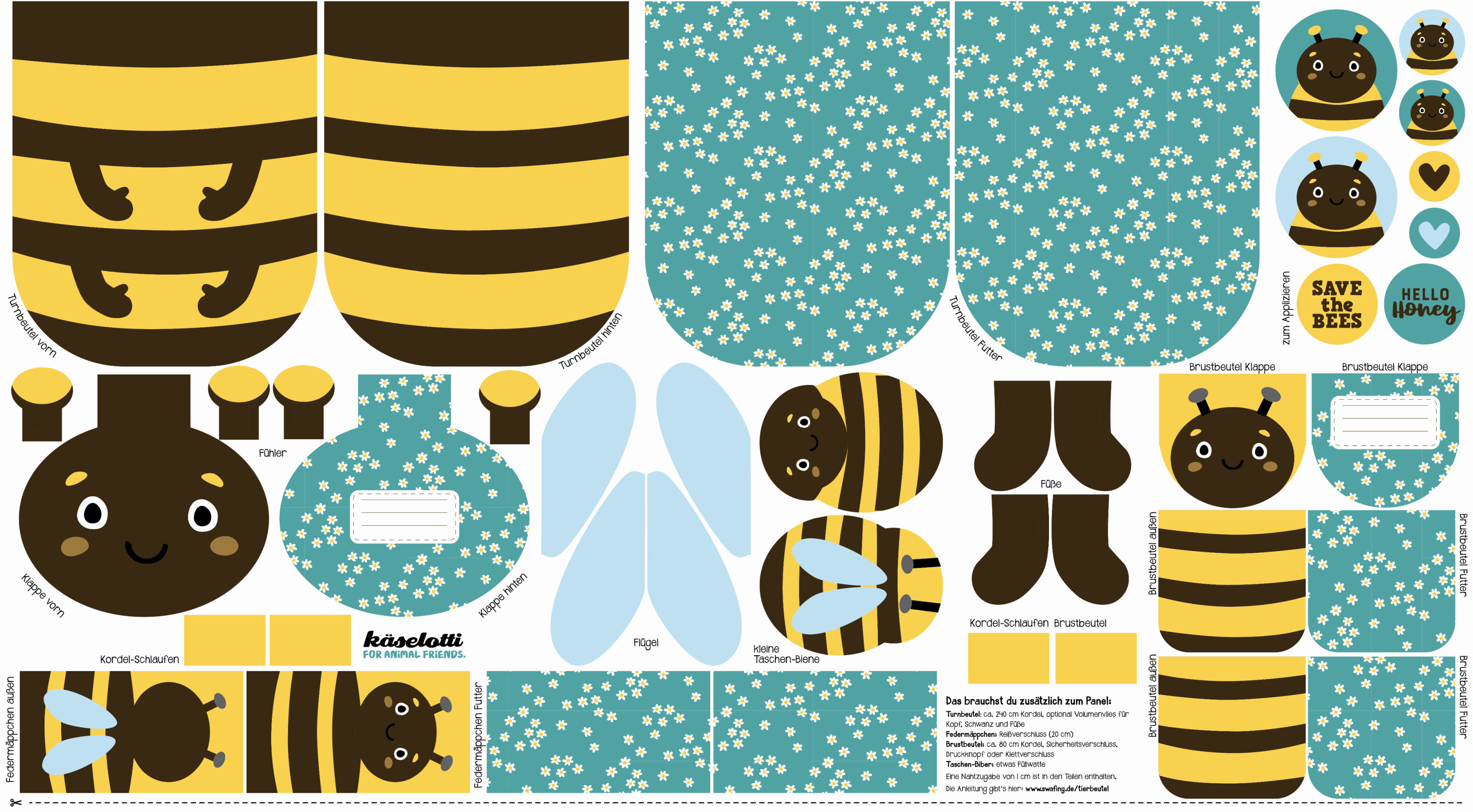 Tierbeutel Panel by Käselotti - Neue Motive
