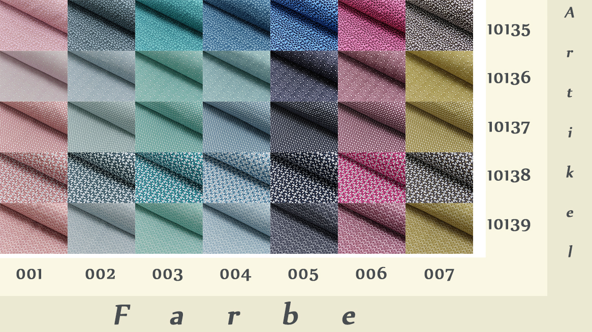 Popeline - grafisches Kreismuster - verschiedene Farben