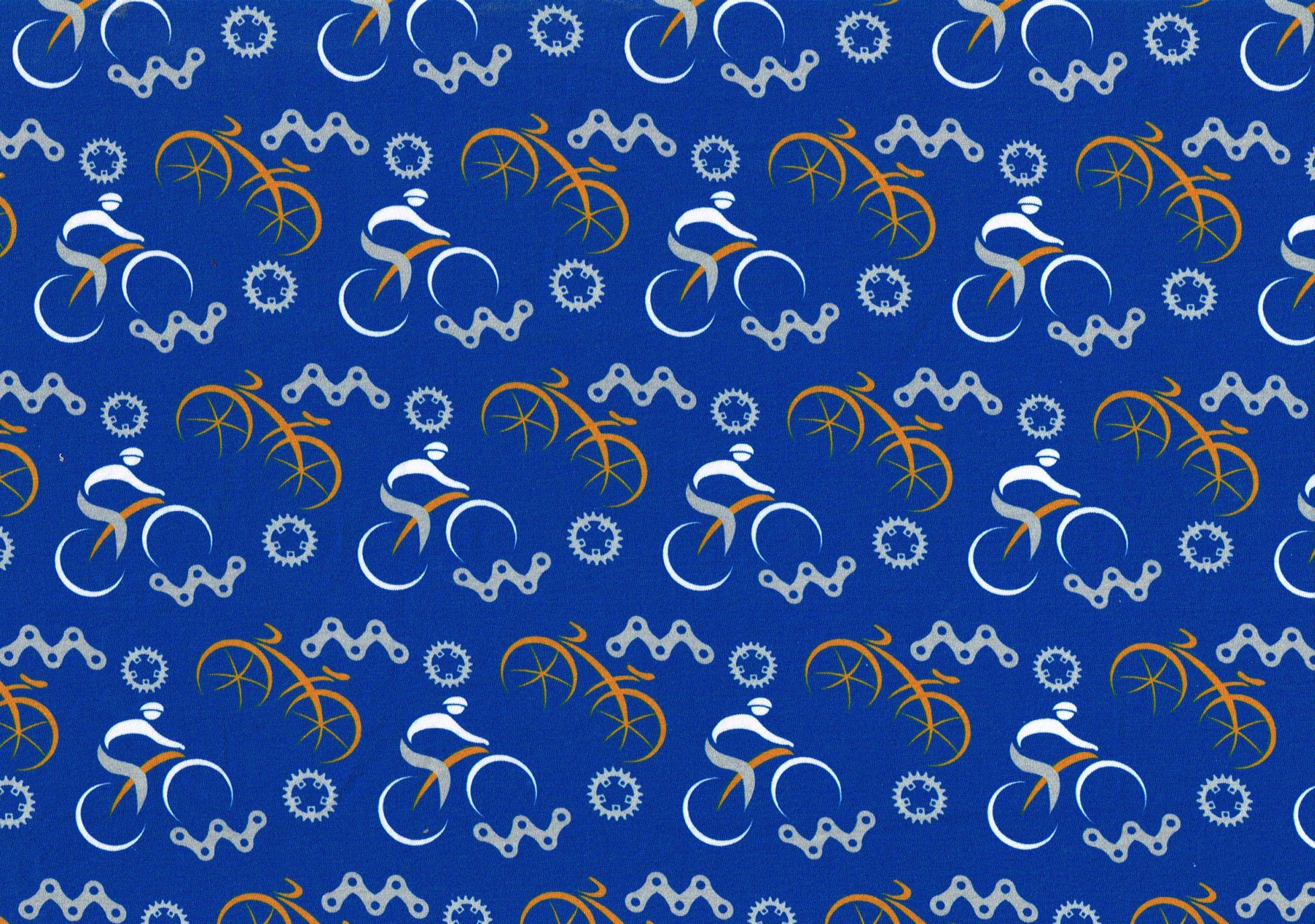 Eigenproduktion - Baumwolljersey - Fahrrad blau