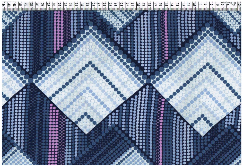 Viskose Gewebe - Punktmuster blau pink