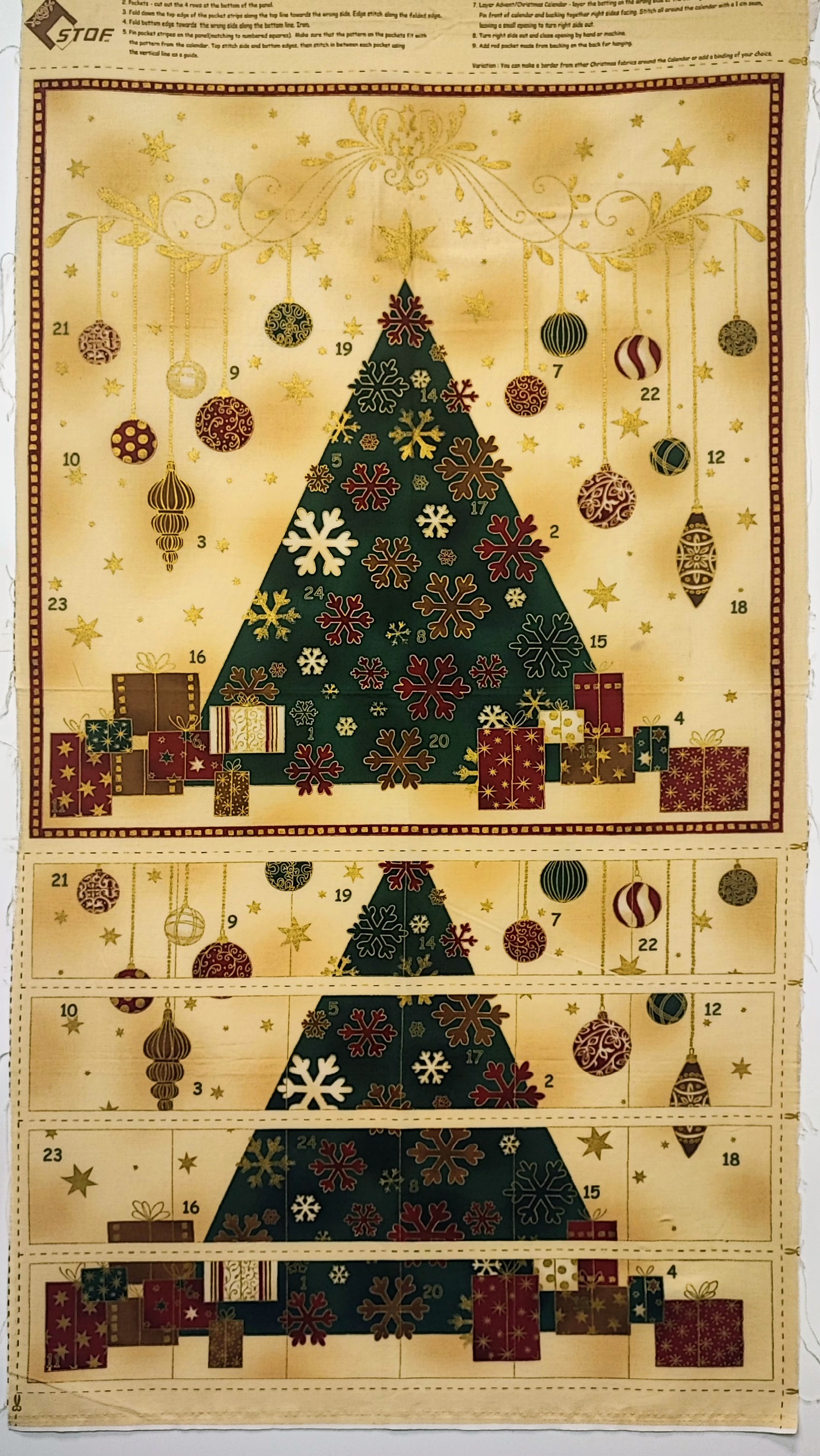 Adventskalender Panel - Weihnachtsbaum