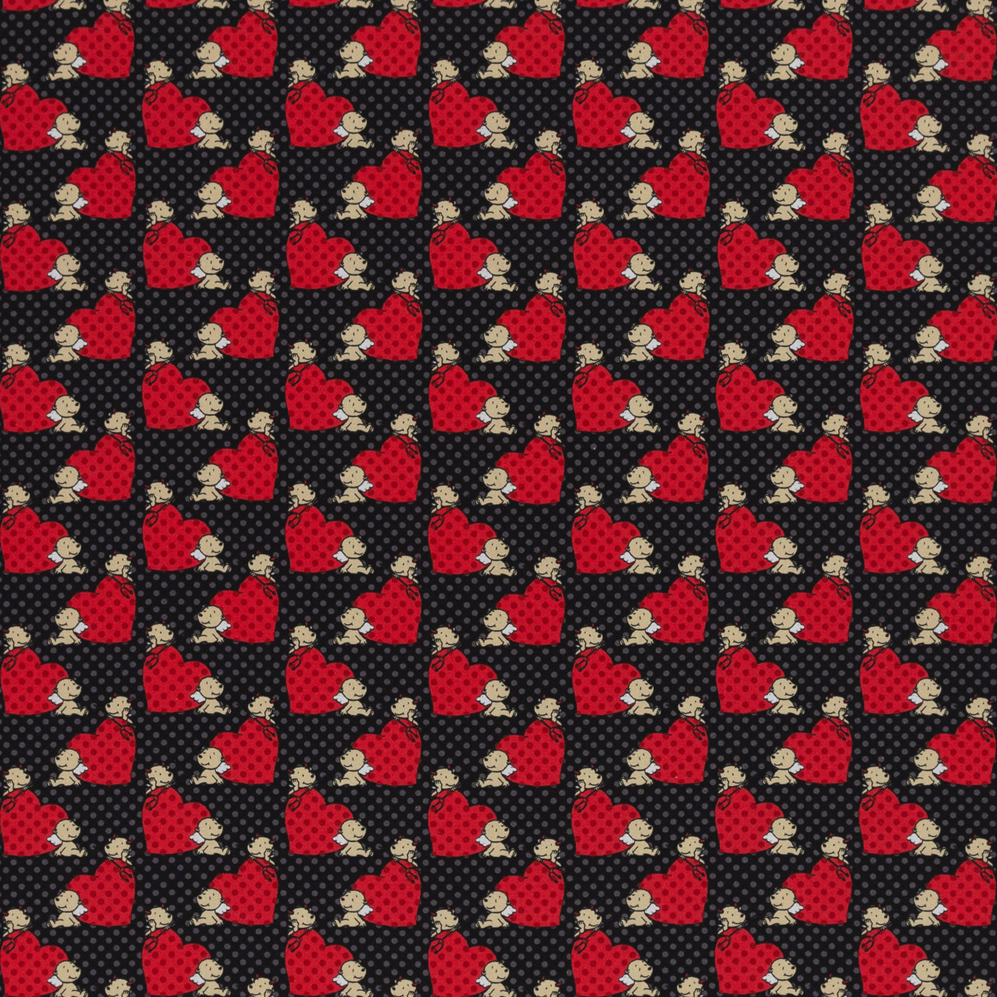 Baumwollgewebe - Herzbärchen gepunktet by Steinbeck