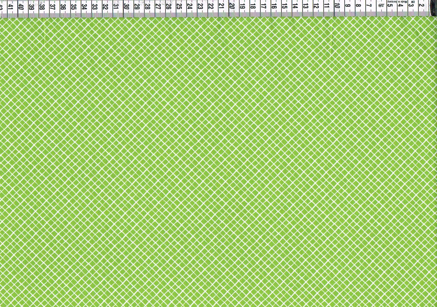 Baumwollgewebe - kleine Rauten apfelgrün/weiß