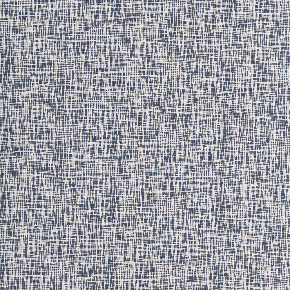 Baumwolljersey - Criss-Cross jeansblau/weiß