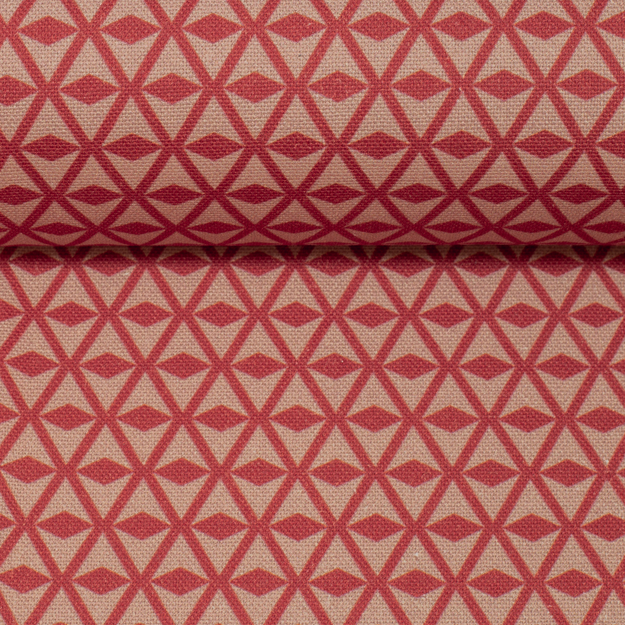 Dekostoff - Square by Lila Lotta, rosa koralle