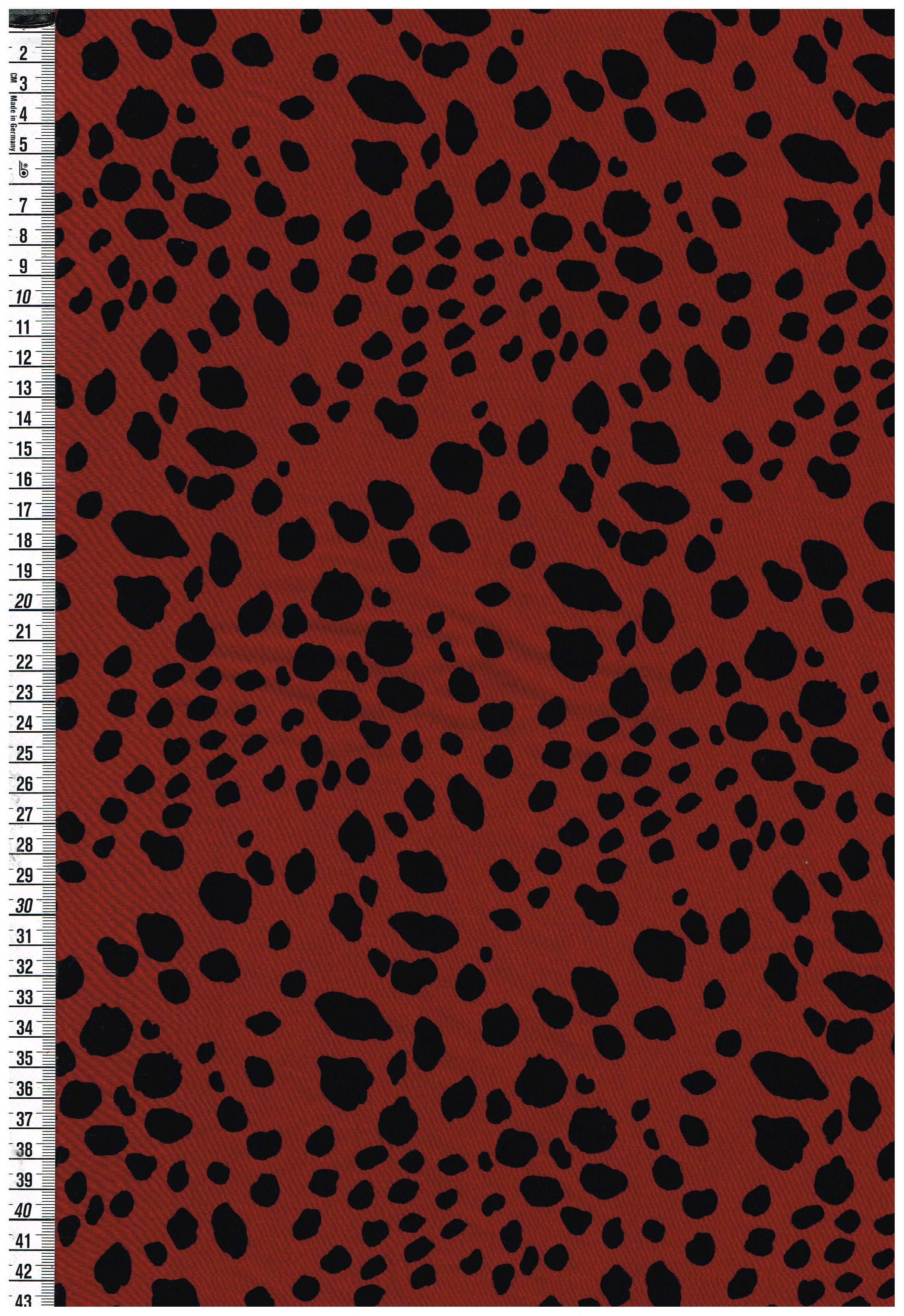 Viskosegewebe - Leopardenmuster - rot