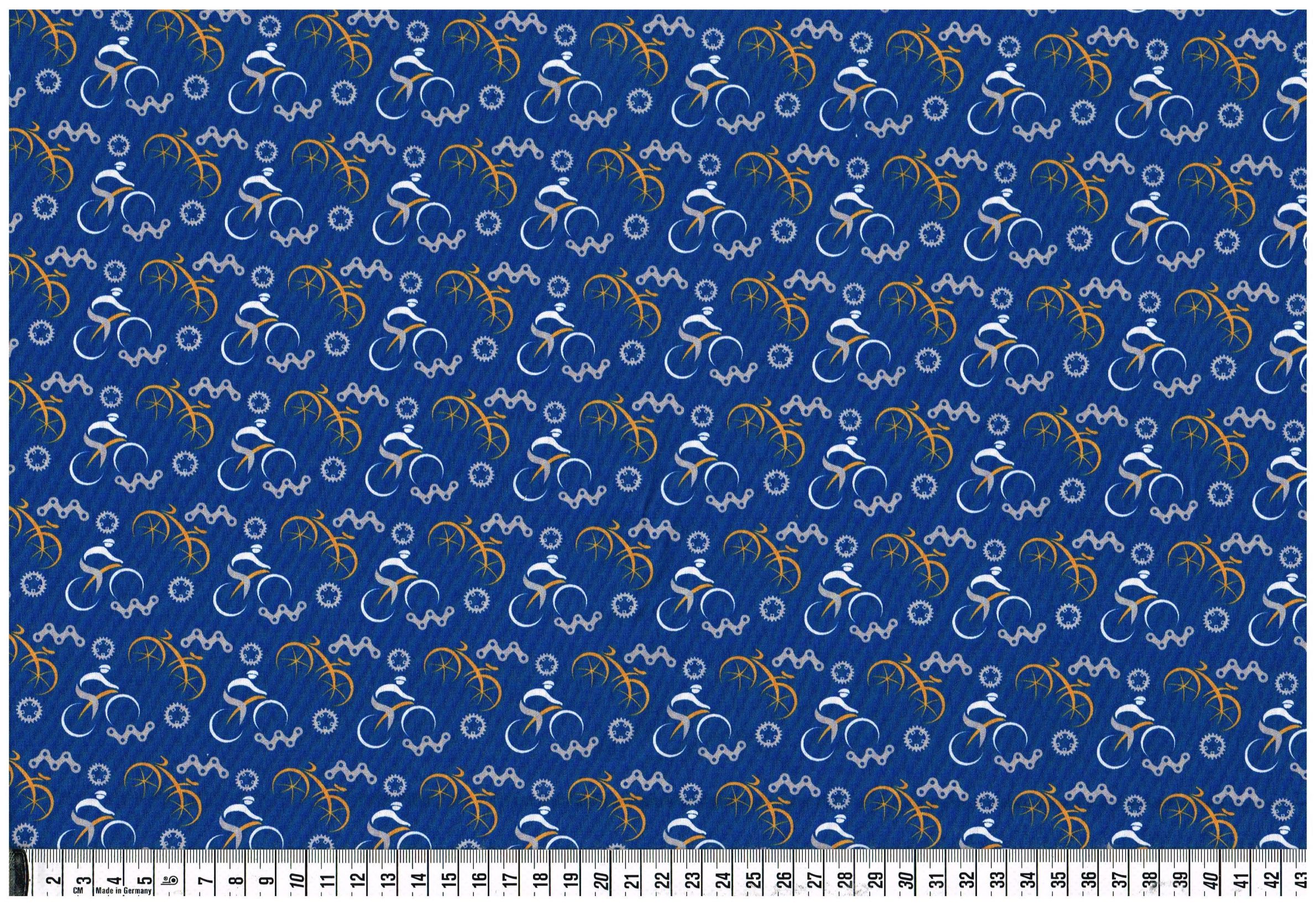 Eigenproduktion - Baumwollgewebe - Fahrrad blau