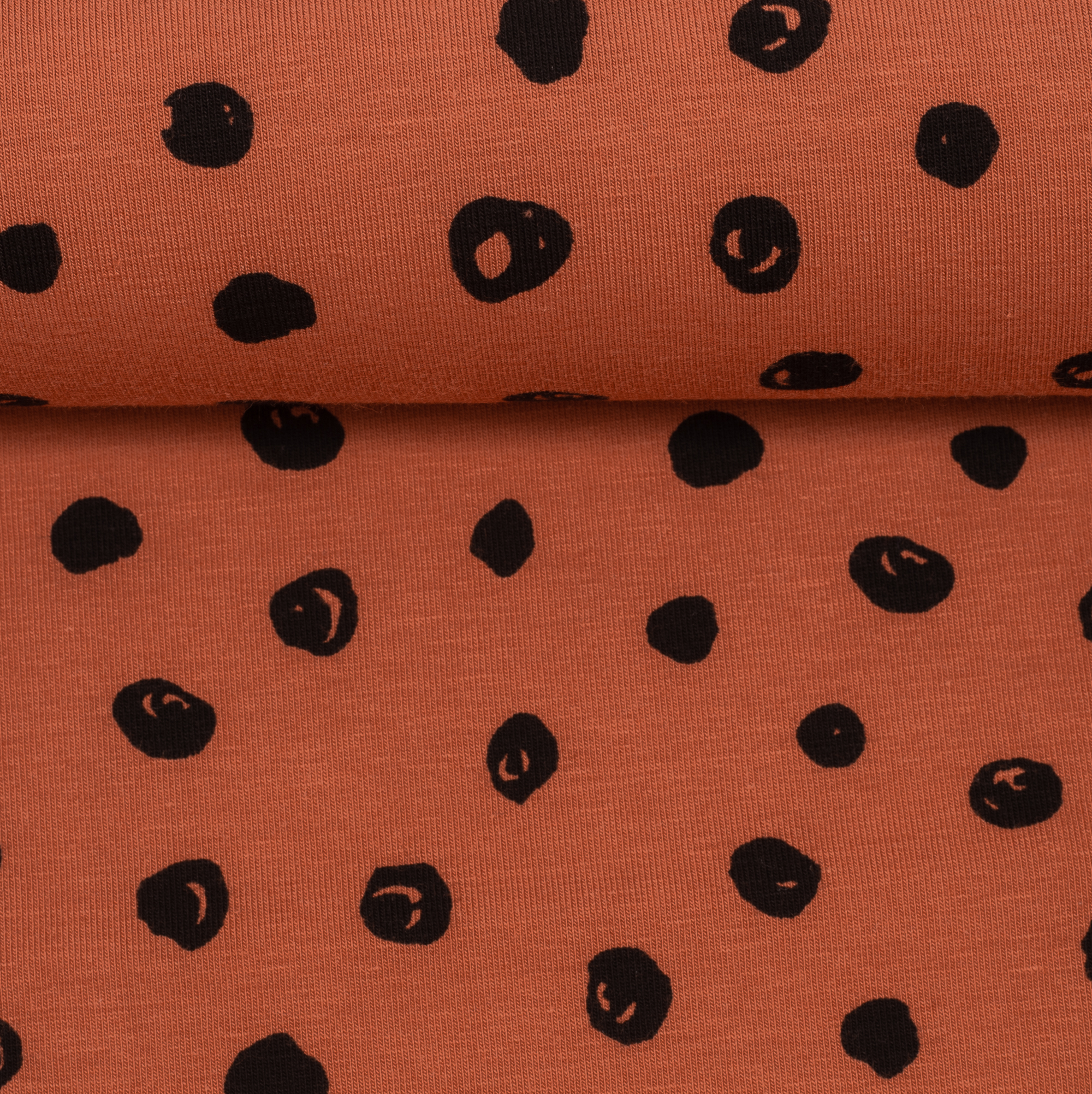 Baumwolljersey - Veronika, Kringel, terracotta