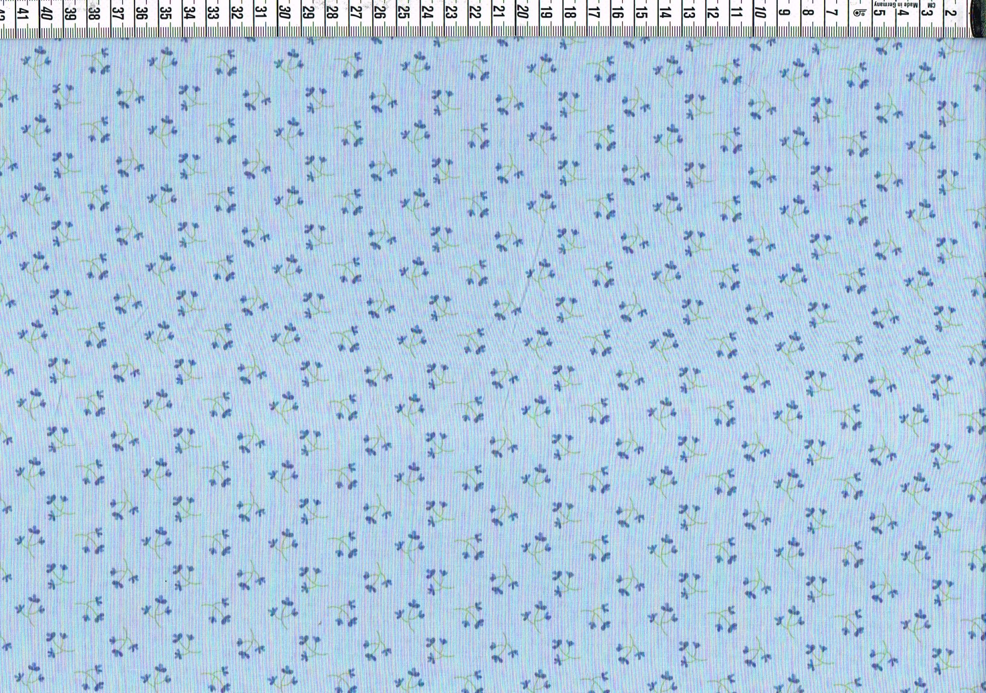 Baumwollgewebe - Blümchen hellblau