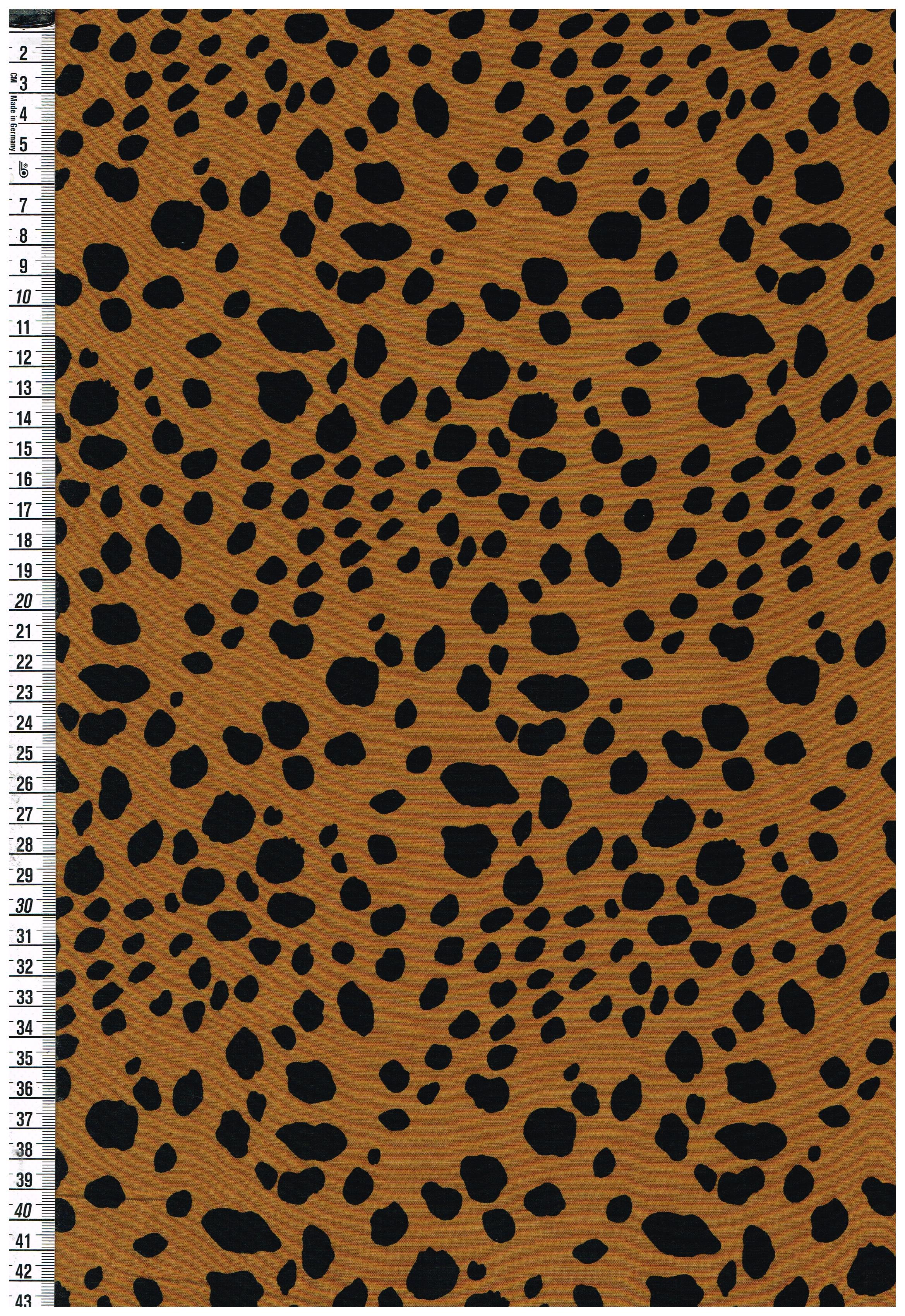 Viskosegewebe- Leopardenmuster - ocker
