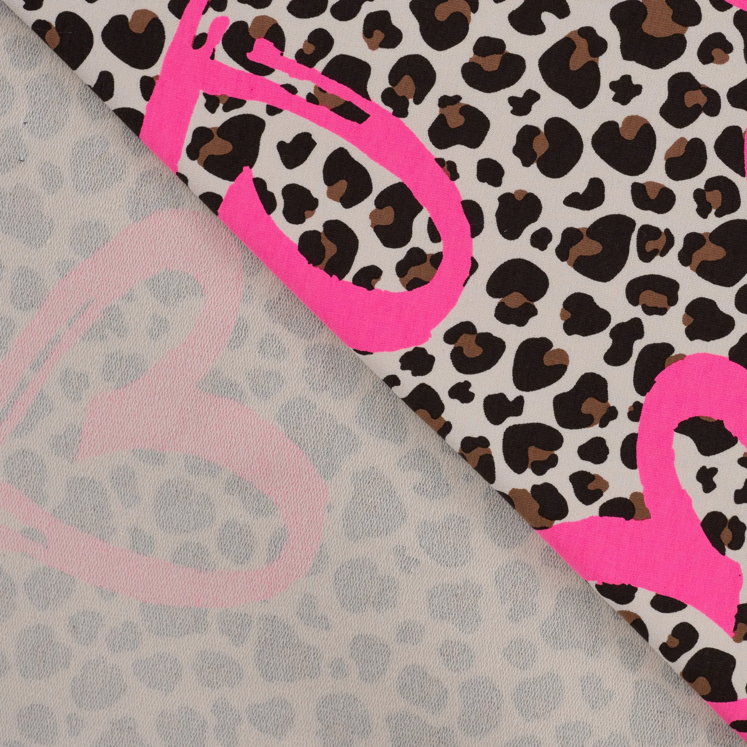 French Terry - Leopard Neon Heart