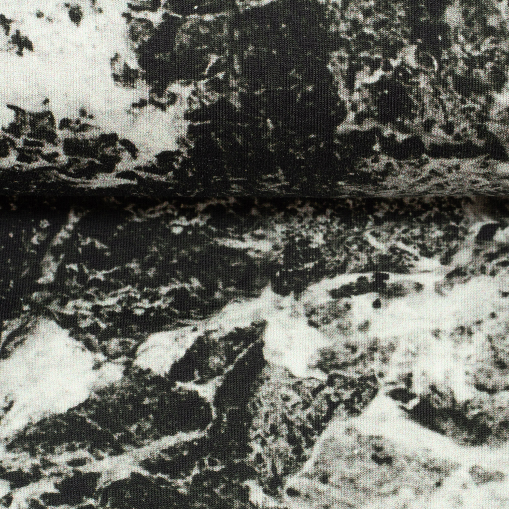 Baumwolljersey - Suri marmoriert, weiß grau